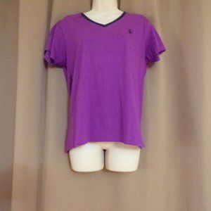 NWOT Ralph Lauren Purple Tee with Black Trim Size L